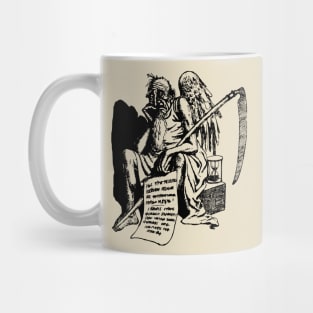 Funny grim reaper, angel, death, vintage, retro Mug